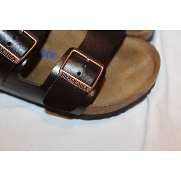 BIRKENSTOCK MILANO MEN\'S AMALFI TESTA DI MORO LEATHER SANDALS EU 42 REGULAR